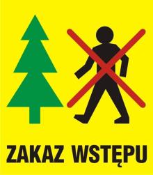 Zakaz wstępu do lasu na terenie leśnictw: Osie, Nowa Rzeka, Rynków, Stara Huta